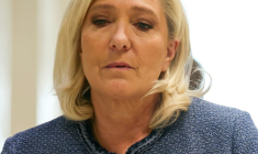 La cheffe des députés du Rassemblement national, Marine Le Pen, le 31 mars 2025 au tribunal correctionnel de Paris ( AFP / Alain JOCARD )