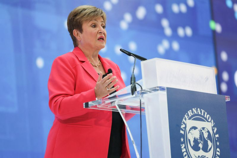La directrice générale du FMI, Mme Georgieva, prononce un discours au siège du FMI à Washington