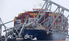 Le cargo Dali qui s'est écrasé sur le pont Francis Scott Key, provoquant son effondrement, à Baltimore