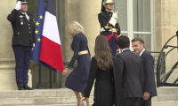 Emmanuel Macron reçoit à l'Elysée le prince héritier de Jordanie, Hussein ben Abdallah