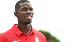 Le milieu de terrain français Paul Pogba, lors de sa présentation à Monaco, le 3 juillet 2025 ( AFP / Frederic DIDES )