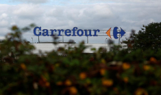 Le logo de Carrefour à Paris