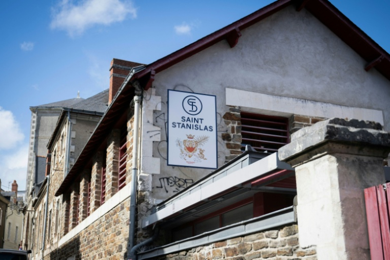 L'entrée du collège-lycée privé Saint-Stanislas à Nantes le 29 août 2025 ( AFP / Loic VENANCE )