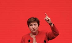 La directrice générale du FMI, Kristalina Georgieva, lors du Forum de développement économique de la Chine 2024 à Pékin