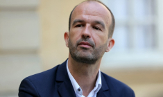 Manuel Bompard à Paris, le 6 mai 2025. ( AFP / THOMAS SAMSON )