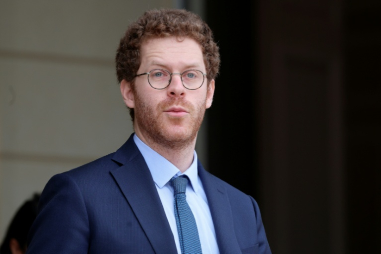 David Amiel, ministre de l'Action et des Comptes publics, à la sortie de l'Elysée, le 15 avril 2026 à Paris ( AFP / Ludovic MARIN )