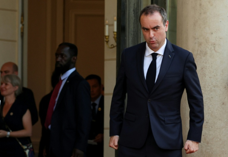 Le Premier ministre Sébastien Lecornu à l'Élysée le 28 mai 2026 ( AFP / Ludovic MARIN )