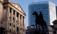 Photo d'archives avec une vue sur le quartier financier de Londres