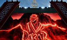 Le logo du Dakar lors de la 48e édition, le 16 janvier 2026 en Arabie saoudite ( AFP / Giuseppe CACACE )