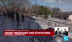 Investiture de Joe Biden : dépôt de gerbe au cimetière national d'Arlington