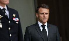 Emmanuel Macron lors de la visite du Premier ministre grec