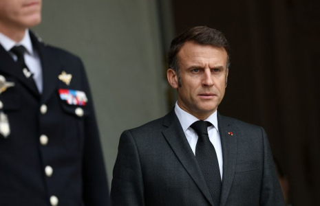 Emmanuel Macron lors de la visite du Premier ministre grec