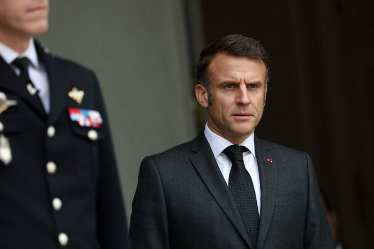 Emmanuel Macron lors de la visite du Premier ministre grec