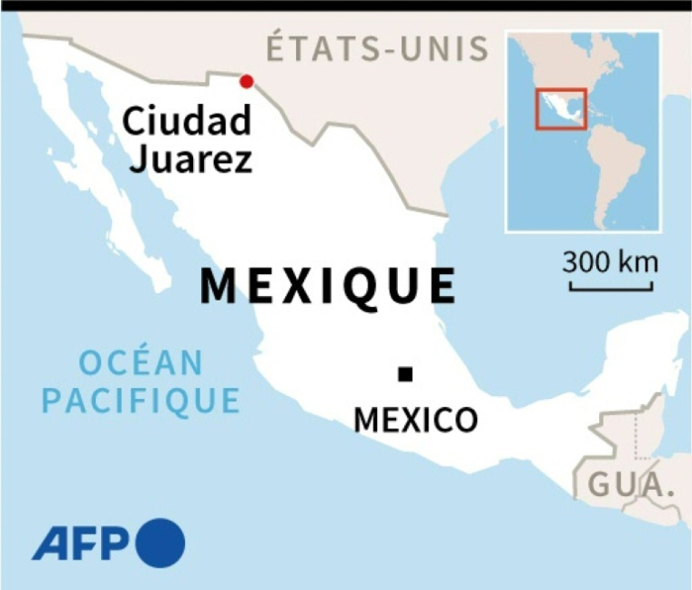 Carte du Mexique localisant Ciudad Juarez ( AFP / Nicolas RAMALLO )