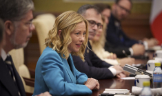 La Première ministre italienne Giorgia Meloni à Pékin le 29 juillet 2024. ( POOL / VINCENT THIAN )