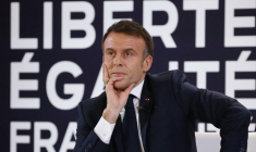 Emmanuel Macron à Paris, le 16 janvier 2023. ( AFP / LUDOVIC MARIN )