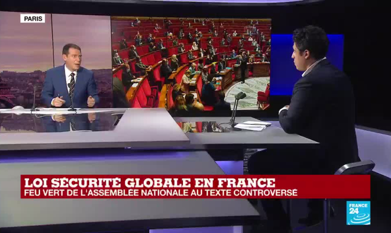France : l'Assemblée donne un premier feu vert au texte controversé sur la "sécurité globale"
