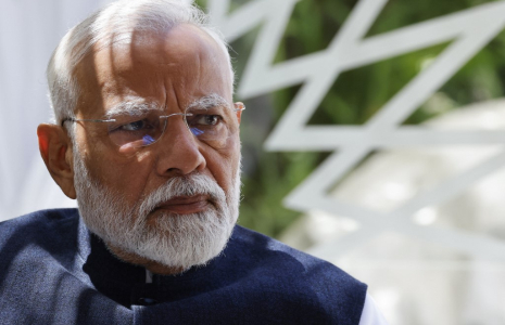 Narendra Modi, en Italie, le 14 juillet 2024 ( AFP / LUDOVIC MARIN )