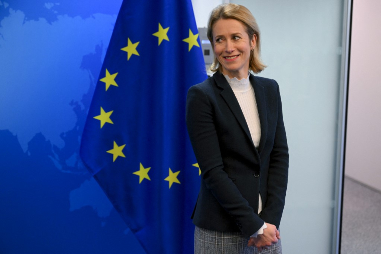 Kaja Kallas à Bruxelles, le 17 janvier 2025. ( AFP / NICOLAS TUCAT )