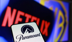 L'illustration montre les logos de Paramount, Netflix et Warner Bros