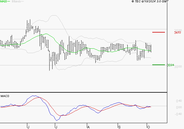 BOIRON SA : Attendre un test du support