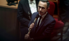 Le ministre de l'Intérieur Bruno Retailleau lors d'une séance de questions au gouvernement à l'Assemblée nationale, le 8 juillet 2025 à Paris ( AFP / Guillaume BAPTISTE )
