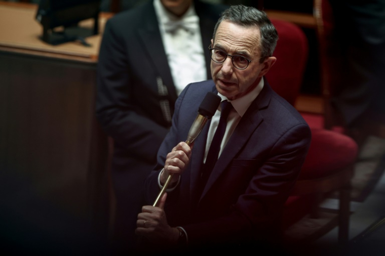 Le ministre de l'Intérieur Bruno Retailleau lors d'une séance de questions au gouvernement à l'Assemblée nationale, le 8 juillet 2025 à Paris ( AFP / Guillaume BAPTISTE )