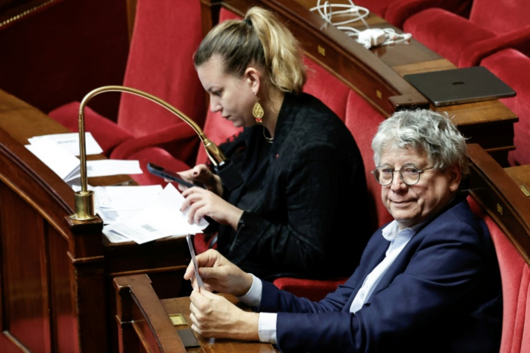 Les députés LFI Mathilde Panot et Eric Coquerel le 23 janvier 2026 à l'Assemblée nationale à Paris ( AFP / STEPHANE DE SAKUTIN )
