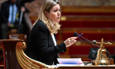 Yael Braun-Pivet, le 16 mai 2023, à l'Assemblée nationale ( AFP / EMMANUEL DUNAND )