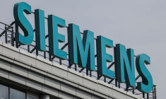 Le logo de Siemens à Moscou, en Russie