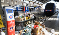 La gare Saint-Charles, à Marseille, le 8 août 2023. ( AFP / CHRISTOPHE SIMON )