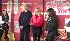 Diane Kruger dévoile les vitrines de Noël du Printemps Haussmann à Paris