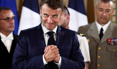 Emmanuel Macron à Paris le 19 juin. ( POOL / STEPHANIE LECOCQ )