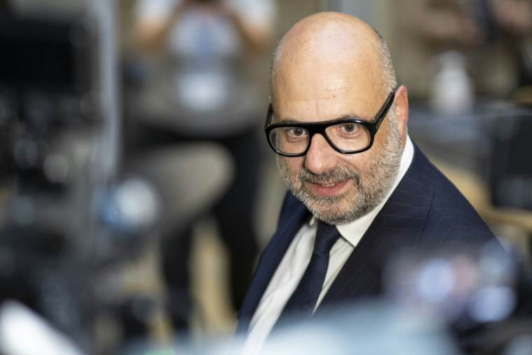 Me Stéphane Guiranna, l'un des avocats des parties civiles au procès de l'ex-anesthésiste Frédéric Péchier, le 8 septembre 2025 à la cour d'assises de Besançon ( AFP / ROMEO BOETZLE )