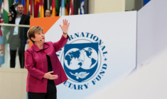 Kristalina Georgieva, directrice générale du FMI, prononce un discours avant les réunions de printemps du FMI et de la Banque mondiale à Washington