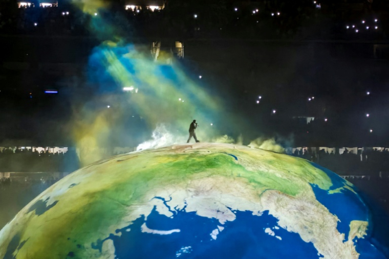 Le rappeur américain Kanye West en concert à Istanbul, en Turquie, le 30 mai 2026 ( AFP / Yasin AKGUL )