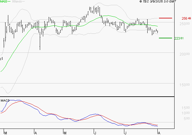 THALES : La tendance baissière peut reprendre