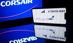 la Commission européenne a donné mardi son feu vert à un plan de restructuration de la compagnie aérienne française Corsair attendu depuis plusieurs mois ( AFP / Loic VENANCE )