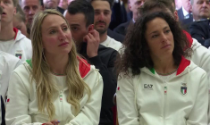 Le pape rencontre des athlètes olympiques de Milan-Cortina au Vatican