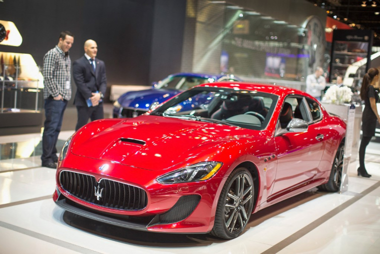 Un modèle de Maserati GranTurismo MC, exposé à Chicago, en 2015 ( GETTY IMAGES NORTH AMERICA / SCOTT OLSON )