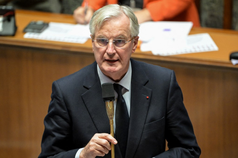 Michel Barnier à Paris, le 26 novembre 2024. ( AFP / BERTRAND GUAY )