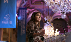 Anne Hidalgo présente ses derniers voeux de maire à l'Hôtel de Ville de Paris, le 14 janvier 2026 ( AFP / Thomas SAMSON )