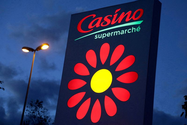 Le logo du supermarché Casino à Cannes