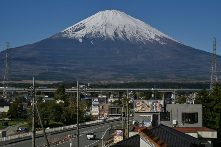 Le mont Fuji vu depuis Gotemba, dans la préfecture de Shizuoka, le 29 novembre 2024 au Japon ( AFP / Richard A. Brooks )