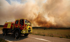 Incendie de forêt près de Ponteves, dans le département du Var