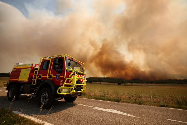 Incendie de forêt près de Ponteves, dans le département du Var
