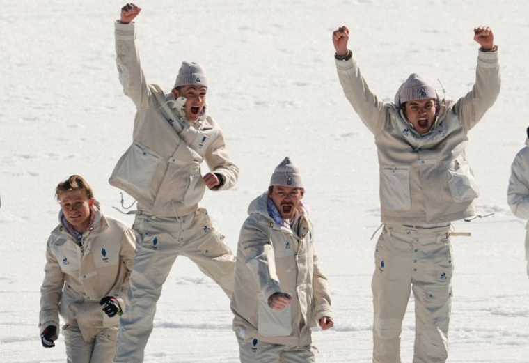 Ski de fond - Cérémonie de victoire du relais masculin 4 x 7,5 km