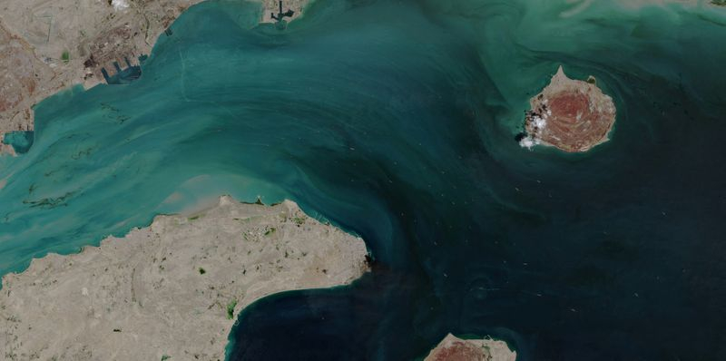 Une image satellite montre le mouvement des navires dans le détroit d'Ormuz