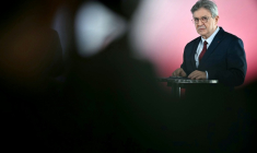 Le candidat LFI à la présidentielle Jean-Luc Mélenchon le 14 octobre 2026, à Paris ( AFP / LOU BENOIST )