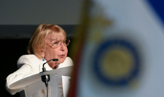 Arlette Testyler, présidente de l'Union des déportés d'Auschwitz, à Vendôme, dans le centre-ouest de la France, le 16 juin 2025 ( AFP / JEAN-FRANCOIS MONIER )
